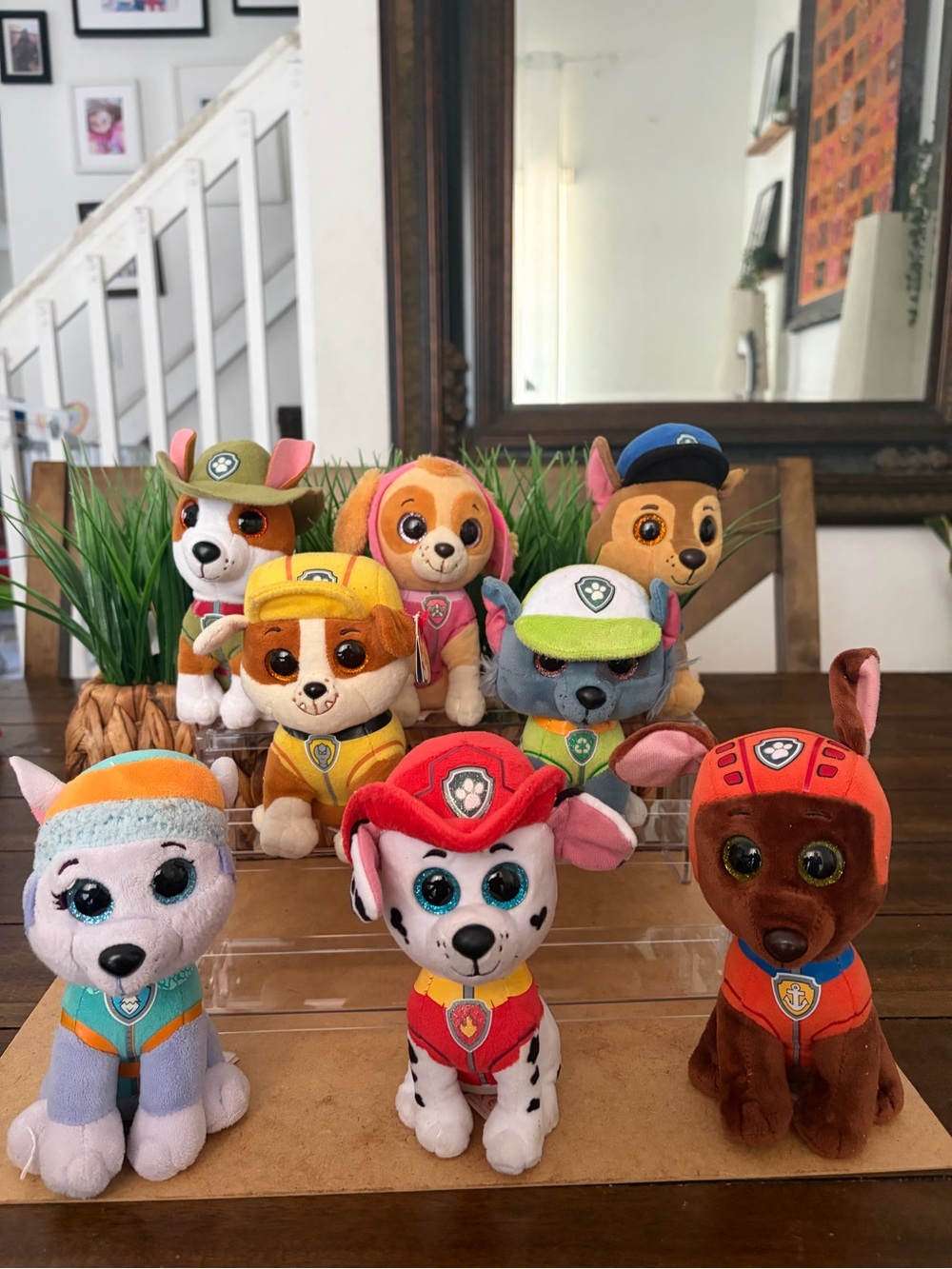 Ty lot Paw Patrol plush puppies Skye Marshall Rocky Rubble Zuma Everest Tracker
